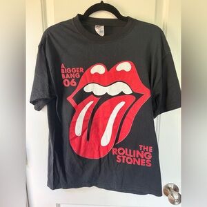 The Rolling Stones A Bigger Bang 2006 World Tour T-Shirt Size Medium Delta Black